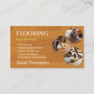 Cartão De Visita Modern Wood Flooring Tile Service