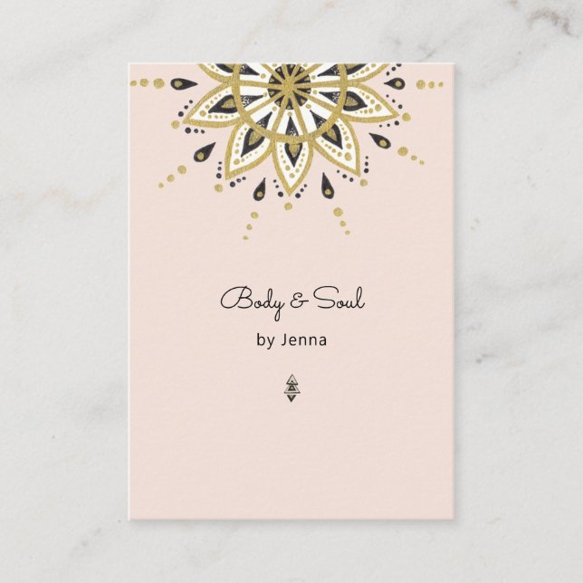 Cartão De Visita Modern Yoga Massage Wellness Business Card Visiten (Frente)