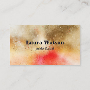 Cartão De Visita Moderna Cor de Água Púrpura Personalizada