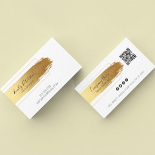 cartão de visita moderna de bruxos Dourados