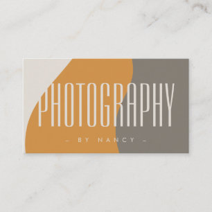 Cartão De Visita Moderna Fotografia Terra Tons Russo