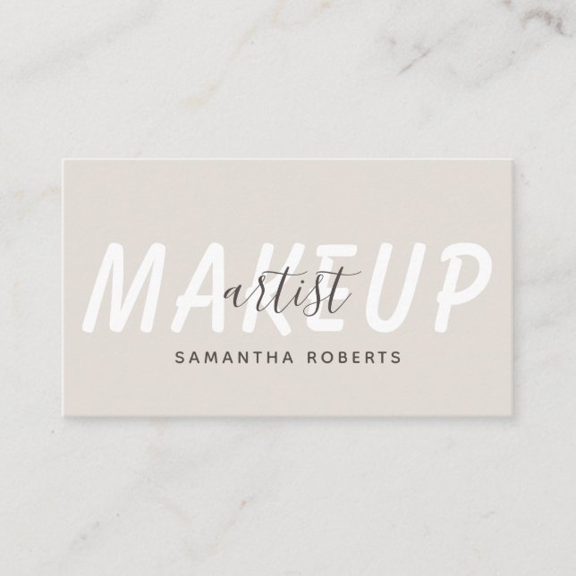 Cartão De Visita Moderna marca-maquiadora (Frente)