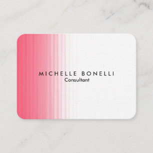 Cartão De Visita Moderna Simples Feminina Minimalista Branca Chubby
