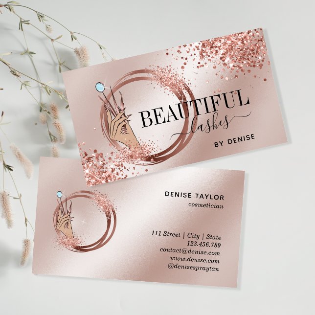 Cartão De Visita moderna técnica de lavagem de mão mulher reluzente (Criador carregado)