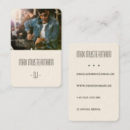 Cartão De Visita Moderne DJ Visitenkarte mit eigenem Foto