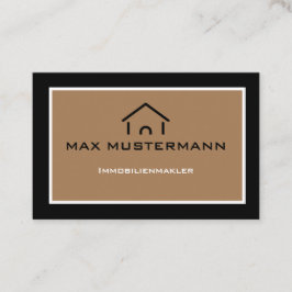 Cartão De Visita Moderne Einfache Immobilienmakler Visitenkarte