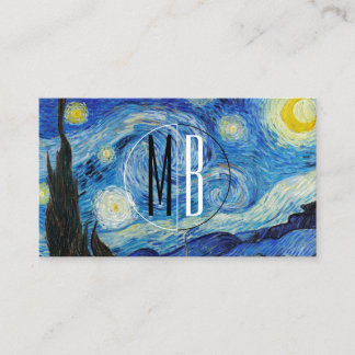 Cartão De Visita Moderno A Noite Estrelada Van Gogh