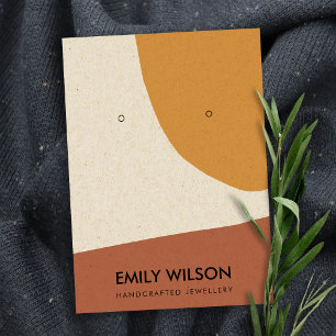 CARTÃO DE VISITA MODERNO ABSTRATO TERRACOTTA - APRESENTAÇÃO DE AR