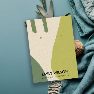 CARTÃO DE VISITA MODERNO ABSTRATO VERDE LIMÃO KRAFT APARECIMENTO