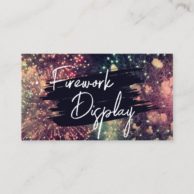 Cartão De Visita Moderno Adicionar sua empresa de exibição de firew (Frente)