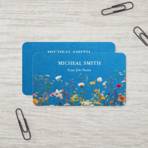 Cartão De Visita Moderno Boho Floral Kraft