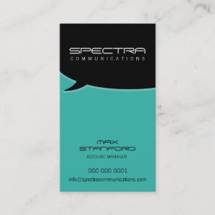 CARTÃO DE VISITA MODERNO:: bolha 11P da conversa