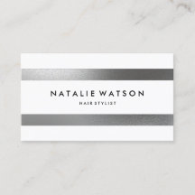 Moderno branco das listras de prata ásperas