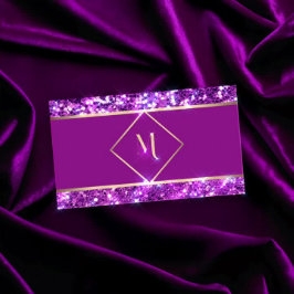 Cartão de visita moderno brilhante Dourado e rosa