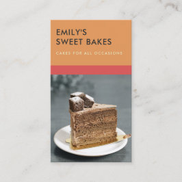 CARTÃO DE VISITA MODERNO CHEERFUL BOLSA DE LARANJA VERMELHA CHEF FO