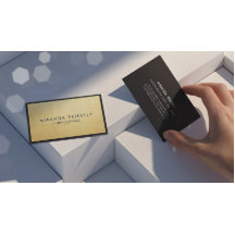Moderno Chic Preto e Dourado Falso em Folha Luxe C