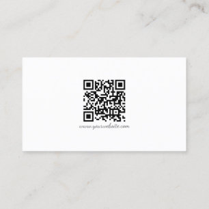 Cartão de Visita Moderno Código QR Escrito à Mão E