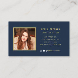 Cartão de visita moderno com fotos e mídia social