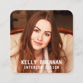 Cartão de visita moderno com fotos e mídia social