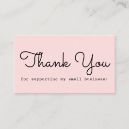 Cartão De Visita Moderno Cor-de-Rosa Muito Obrigado