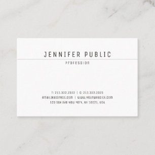 Cartão De Visita Moderno criativo, elegante, Design banal, branco d