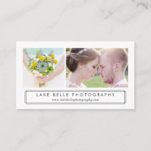 Cartão de visita moderno da Dois-Foto preta