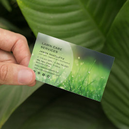 Cartão de visita moderno de assistência e paisagis