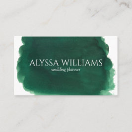 Cartão De Visita Moderno de luxo verde de Emerald Emerald