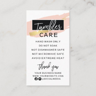 Cartão de visita moderno de Tumbler Care
