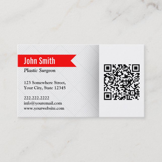 Cartão de visita moderno do cirurgião plástico do (Frente)