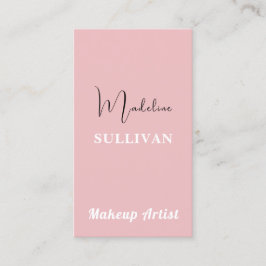 Cartão De Visita Moderno do Código QR Minimalista Cor-de-Rosa-Rosa