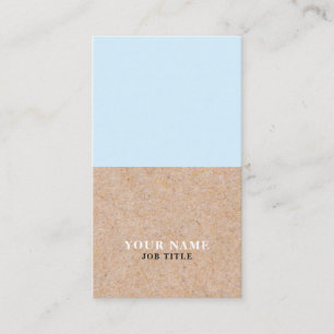 Cartão de visita moderno do vertical de Kraft do