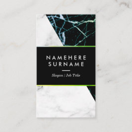 Cartão de visita moderno do vertical do mármore do