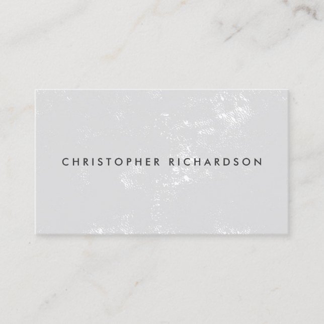 CARTÃO DE VISITA MODERNO E MINIMAL DISTRESSADOS NA CINZA LUMINOSA (Frente)