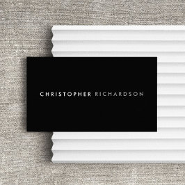 Cartão De Visita MODERNO E MINIMAL preto/branco