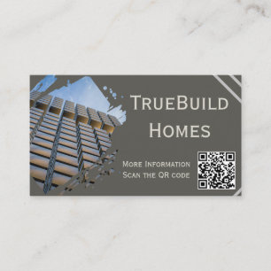 Cartão De Visita Moderno e minimalista empresa de construção monocr