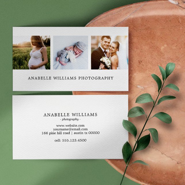 Cartão De Visita Moderno e mínimo | Fotografia (Criador carregado)