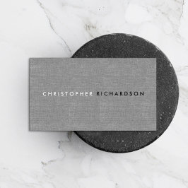 CARTÃO DE VISITA MODERNO E MÍNIMO NA LINHA DE CINZA