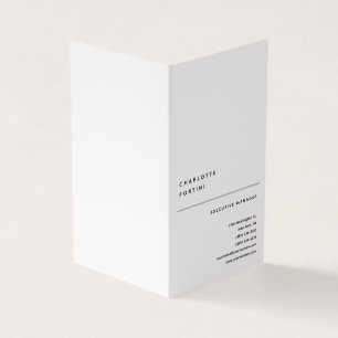 Cartão De Visita Moderno e Simples Tendência Minimalista