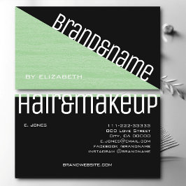 Cartão De Visita Moderno Elegante, Colores Verde e Preto 2