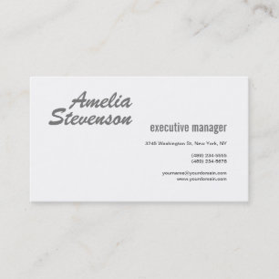 Cartão De Visita Moderno Elegante Contemporâneo Simples Script