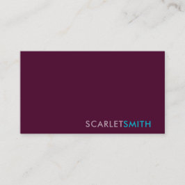 Cartão de visita moderno elegante e simples minima