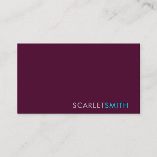 Cartão de visita moderno elegante e simples minima (Frente)