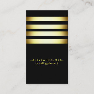 Cartão De Visita Moderno Elegante Gold Foil Metal Professional