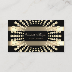 Cartão De Visita Moderno Elegante,Preto,Dourado Strik,Ouros