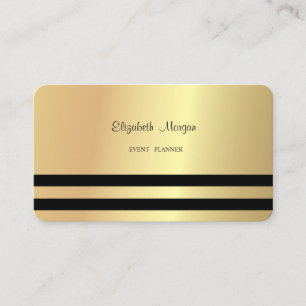 Cartão De Visita Moderno Elegante  Profissional Falso Dourado,Listr
