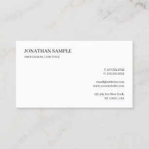 Cartão De Visita Moderno Elegante Profissional Texto Personalizado 