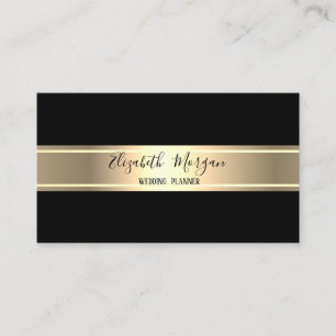 Cartão De Visita Moderno Elegante Simples, Minimalista, Dourada Fai