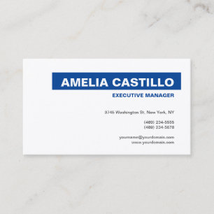 Cartão De Visita Moderno Elegante Simples Premium Seda Azul Branco
