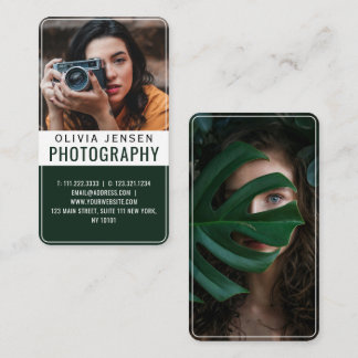 Cartão De Visita Moderno Estilo Cheio Foto Simples Fotografia 